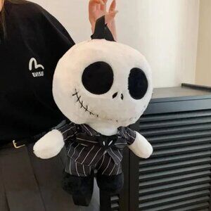 Jack Skellington Plush Backpack Cute Gothic Skull Doll Bag Adjustable Strap